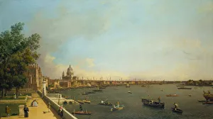 Londres Imprime: Londres. El Támesis desde la Terraza de Somerset House hacia la Ciudad