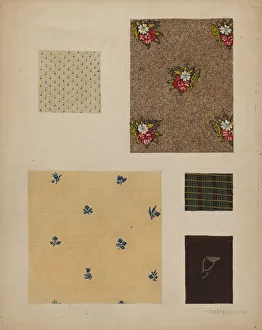 Materiales de Patchwork Bedspread, c. 1936. Creador: Frances Lichten