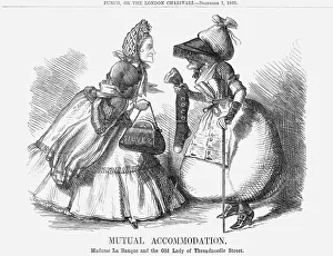 Punch Magazine Satire Imprime: Mutual Accommodation, 1860