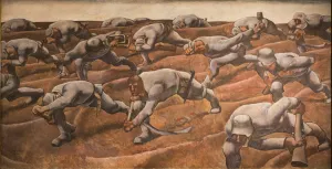 Russian History Painting Imprime: The Nameless, 1916. Creator: Egger-Lienz, Albin (1868-1926)