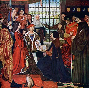 EnriqueVIII Imprime: El Nuevo Aprendizaje, c1910, (c1900-1920). Artista: Frank Cadogan Cowper.