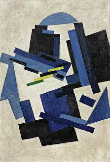 Impresión enmarcada : Composición No Objetiva, c1916. Creadora: Rozanova, Olga Vladimirovna (1886-1918).
