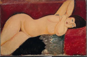 Impresiones de Desnudo acostado. Encontrado en la Colección de Pinacoteca Giovanni e Marella Agnelli Amedeo Modigliani Imprime: Acostada desnuda.