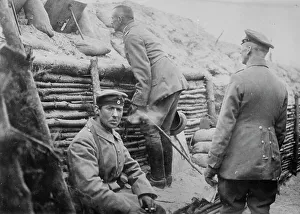 World War I Trench Life Imprime: Observation from German Trenches, between c1910 and c1915. Creator: Bain News Service