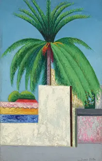 Landscape Oil On Canvas Imprime: Palm Tree, c1930. Creator: Stella, Joseph (1877-1946)