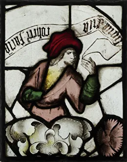 British Heritage Art Collection Imprime: Panel with Prophet from a Tree of Jesse Window, British, mid-15th century