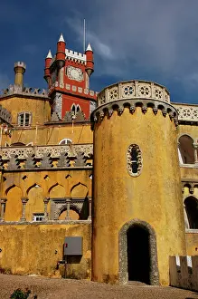 Sintra Portugal Imprime: Partial view of the Pena Palace complex