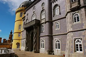 Sintra Portugal Imprime: Partial view of the Pena Palace complex