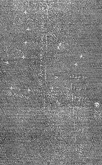 Natural Phenomena In Art Imprime: Path of the comet now visible, 1862. Creator: Unknown
