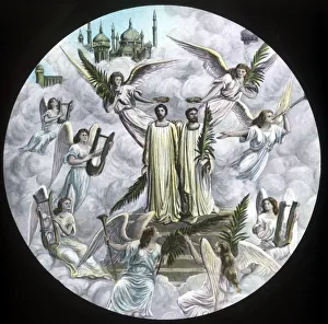 John Bunyan Art Imprime: The Pilgrims crowned, c1910. Creator: Unknown