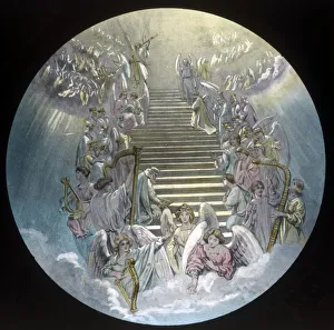 John Bunyan Art Imprime: Pilgrims before the Throne, c1910. Creator: Unknown