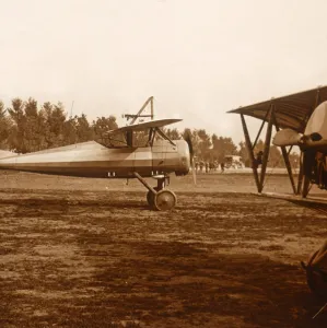 WWI Fighter Plane Imprime: A plane taking off, c1914-c1918