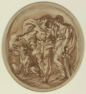 Pen And Ink Drawing Techniques Imprime: Pluto Bringing Proserpine to the Gates of Hell. Creator: Carlo Maratti