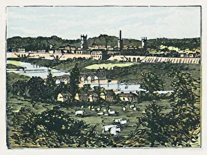Thames River Landscape Imprime: Reading, c1910