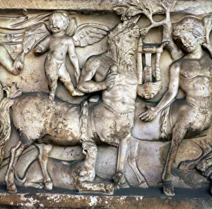 Centaur Mythology Imprime: Roman depiction of a centaur in a Bacchic procession, 2nd century