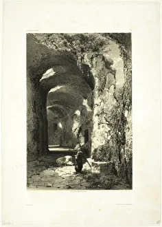 Ruinas de un anfiteatro en Pouzzoles (Reino de Nápoles), lámina 9 de Oeuvres de A.
