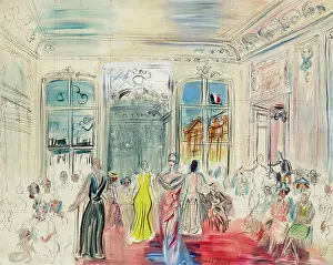 Private Art Collection France Imprime: Schiaparelli Presentation, c1935. Creator: Dufy, Raoul (1877-1953)