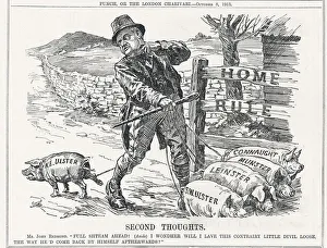 Black And White Cartoons Imprime: Second Thoughts, 1913