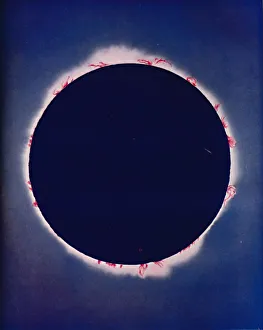 Total Solar Eclipse Images Imprime: What Is Seen During The Few Moments of a Total Eclipse, c1935