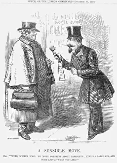 John Bull Cartoon Imprime: A Sensible Move. 1860