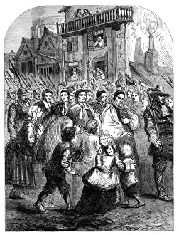 Monochrome Engraving Imprime: The Seven Bishops, c1902