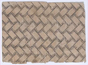 Geometrical Abstract Art Imprime: Sheet with an overall geometric pattern, 19th century. Creator: Anon