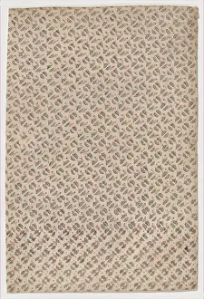 Anonymous Artwork Imprime: Sheet with an overall pattern of semicircles, 19th century. Creator: Anon