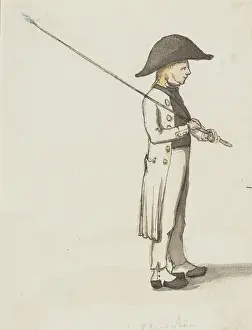 Jakob Dielmann Artwork Imprime: A shepherd with a triangular hat, c1840s. Creator: Jakob Dielmann