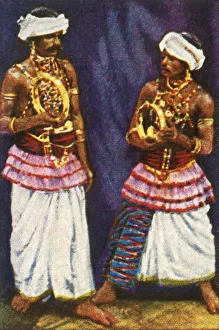 Georg A Jasmatzi Photographer Imprime: Sinhalese devil dancers from Ceylon, c1928. Creator: Unknown