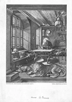 St Jerome Study Imprime: St Jerome in his study. Creator: Unknown