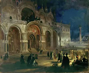 Aberdeen Archives Heritage Images Imprime: St Mark's By Moonlight, c1908-1912