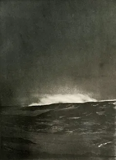 Early 20th Century Exploration History Imprime: A Steam Explosion on Mount Bird, c1908, (1909)