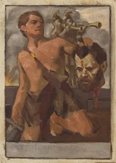 Biblical Scene Oil Painting Imprime: Study of Composition with Biblical Scene, 1910-1930. Creator: Milan Thomka Mitrovsky