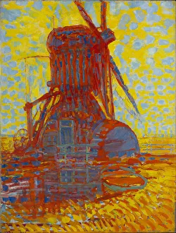 Windmill Landscape Imprime: Mill in Sunlight, 1908