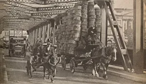 Transportation In Early 20th Century Imprime: The Temporary Bridge, c1925, (1935)
