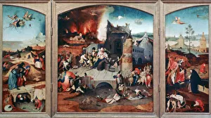 El Bosco Imprime: 'Triptico de la tentación de San Antonio, c1480-1516. Artista: Hieronymus Bosch'.