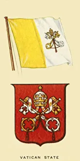 Vatican City Flag Imprime: Vatican State, c1935. Creator: Unknown