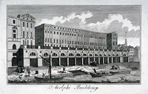 Robert Adam Designs Imprime: View of the Adelphi riverside development, Westminster, London, c1800