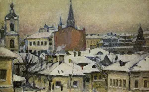 Oil On Canvas Realism Art Imprime: View of the Kremlin