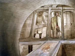 Thames Tunnel Construction Imprime: View of the shield used in the construction of the Thames Tunnel, London, 1835. Artist