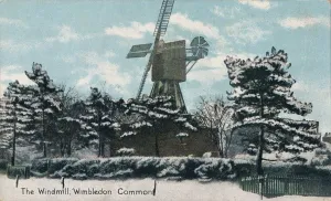 Winter Landscape England Imprime: The Windmill, Wimbledon Common, c1910