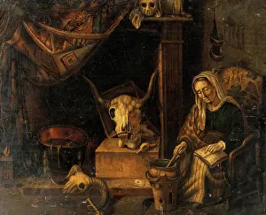 Witchcraft Art Imprime: A witch. Creator: Unknown