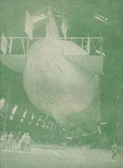 German Airship Imprime: A Zeppelin at home, c1917 (1919)
