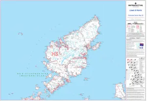 Mapa de sector postal hoja 33 Lewis y Harris.