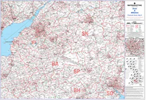 Mapa de sector postal hoja 6 Avon y Wiltshire