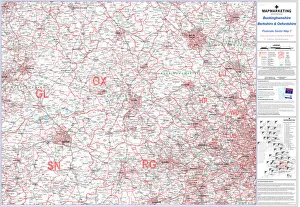 Imágenes Con fecha de 18 de abril de 2020: Mapa de sector postal hoja 7 Berkshire, Buckinghamshire y Oxfordshire.