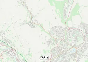 CF - Cardiff Imprime: Caerphilly CF83 2 Map
