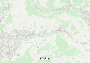 CF - Cardiff Imprime: Caerphilly CF83 8 Map