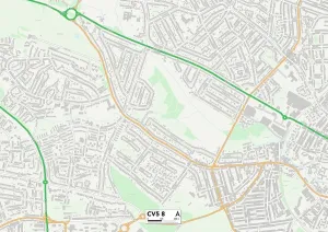 Impresión enmarcada : Coventry CV5 8 Map Impresión enmarcada : Coventry CV5 8 Map