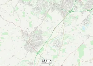 Impresión enmarcada : Warwick CV8 2 Map